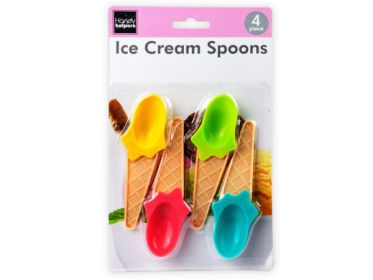 4 Pack Plastic Ice Cream Spoons