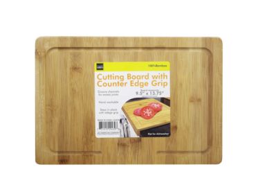 Bamboo Cutting Board with Counter Edge Grip