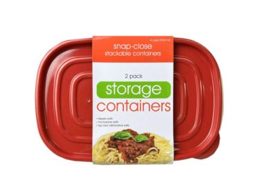 2 Pack Plastic Rectangular Food Container