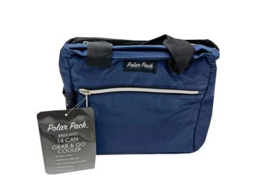 Polar Pack 14 Can Insulated Cooler Bag with Mesh Pocket in Assorted Colors