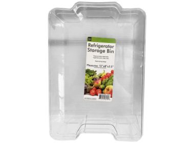 Medium Clear Refrigerator Storage Box with Handles