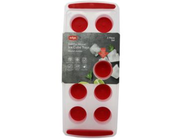 Edge 2 Pack Easy Pop Jumbo Round Silicone Ice Cube Trays