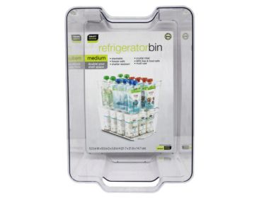 12.5" x 8.5" Clear Medium Stackable Refrigerator Organizing Bin