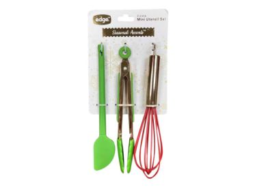 3 piece holiday themed mini kitchen tool set