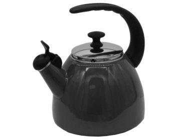 2.5 liter black whistling tea kettle