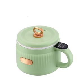 Mini Electric Cooking Pot Popular Gift Small (Option: Matcha Green-Triangle plug)