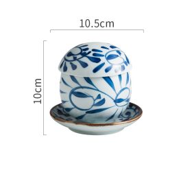 Japanese Ceramic Soup Cup With Lid (Option: Hook egg cup)