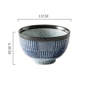 Cute And Creative Dessert Hand-painted Porcelain Rice Bowl (Option: Blue and white porcelain)