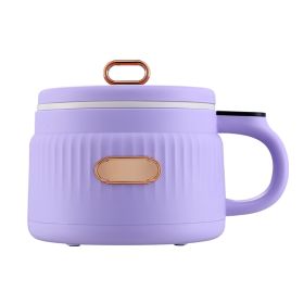 Mini Electric Cooking Pot Popular Gift Small (Option: Lilac purple-Triangle plug)