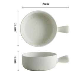 Japanese Style Ceramic Bowl With Lid Handle For Instant Noodles (Option: Pitting)