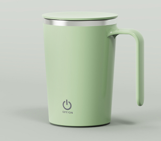 Kitchen Electric Mixing Cup Stirring Coffee Cup Automatic Mixing Mugs Cup Lazy Rotating Magnetic Water Cup (Option: Green-USB)