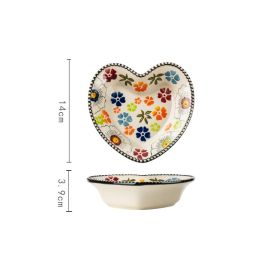 High Beauty Household Ceramic Tableware And Dishes (Option: Heart shaped bowl)