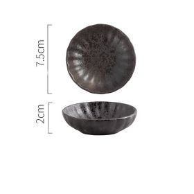 Japanese Chrysanthemum Flavored Ceramic Plate (Option: Black rhyme)