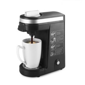 American Capsule Coffee Machine Household Hotel Single Cup Can Brew Ground (Option: Black-US)