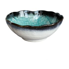 Blue Double Ear Plate Tableware (Option: Big bowl 27cm)