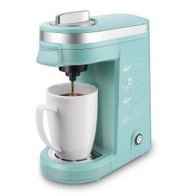 American Capsule Coffee Machine Household Hotel Single Cup Can Brew Ground (Option: Light Blue-US)