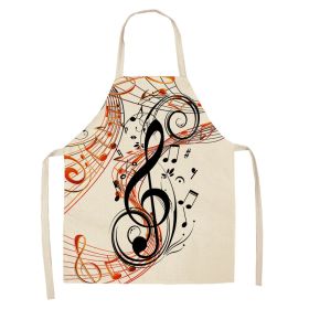 New Abstract Digital Printing Linen Sleeveless Apron (Option: W05407-47X38cm)