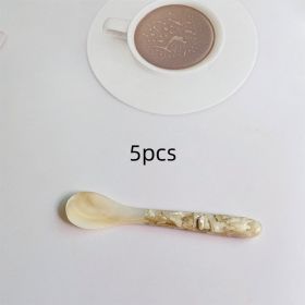 Shell Fragmented Flower Spoon And Fork Inlaid Sea Shell Treasures (Option: Broken flower spoon 16cm-5PCS)