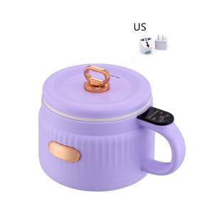 Mini Electric Cooking Pot Popular Gift Small (Option: Lilac purple-US)