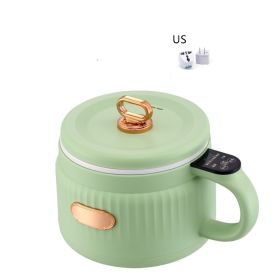 Mini Electric Cooking Pot Popular Gift Small (Option: Matcha Green-US)