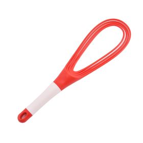 1pc Storeable And Foldable Household Multifunctional Manual Rotary Egg Beater (Color: Red)