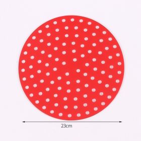 1pc 7.5in/8in/9in Air Fryer Liner Silicone Air Fryer Mat (Style: Round 9in, Color: Red)