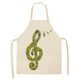 New Abstract Digital Printing Linen Sleeveless Apron (Option: W05402-47X38cm)