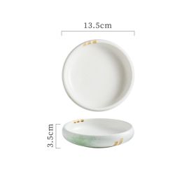 Small Dish Seasoning Ceramic Circular (Option: Beginning of Spring-S)