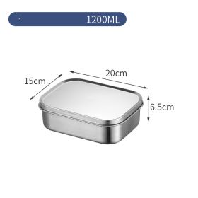 304Stainless Steel Preservation Box Heart Shaped (Option: Steel cover 1200ml)