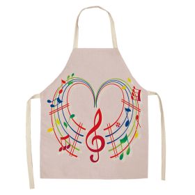 New Abstract Digital Printing Linen Sleeveless Apron (Option: W05403-47X38cm)